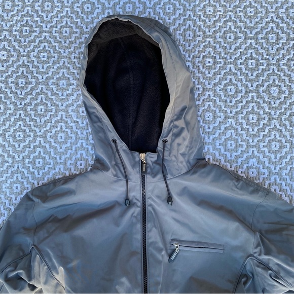 BRAETAN Outwear Men’s Hooded All-weather Jacket Size Medium Light Gray Full Zip - Picture 4 of 10